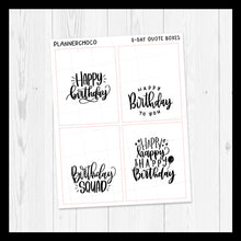 Load image into Gallery viewer, Birthday / Quote Full box 2.0 / Foiled