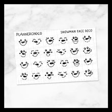 Load image into Gallery viewer, Snowman Face / Deco / Foiled