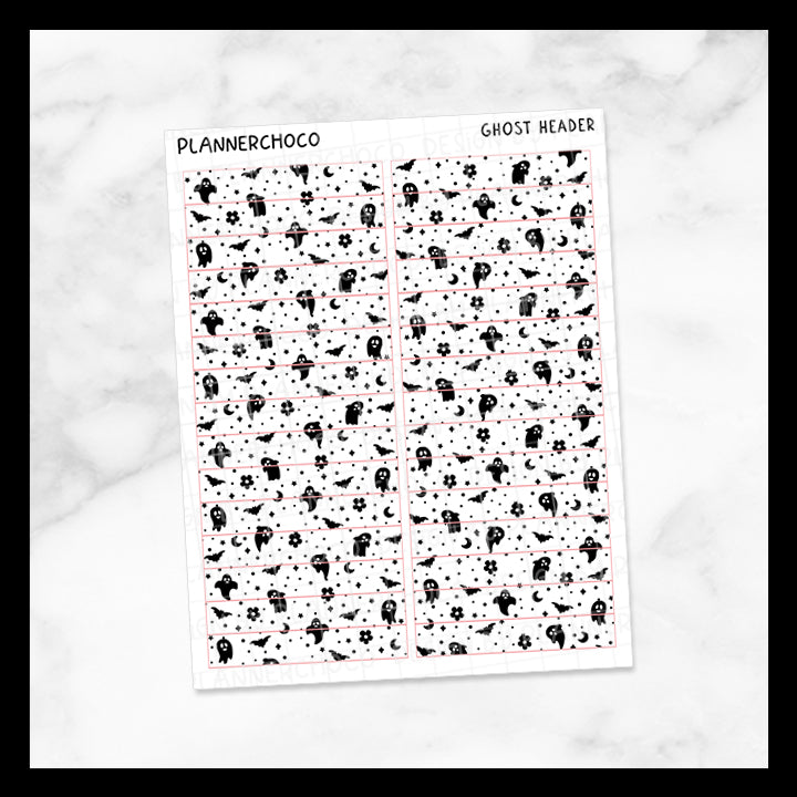 Ghost / Confetti Header / Foiled – plannerchoco