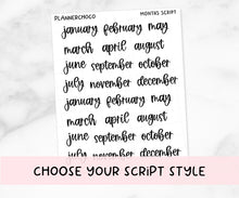 Load image into Gallery viewer, Months Script