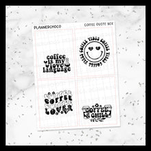 Load image into Gallery viewer, Coffee / Retro Quote Full Box 1.0 / Foiled