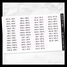 Load image into Gallery viewer, 2026 Weekly Planning Labels