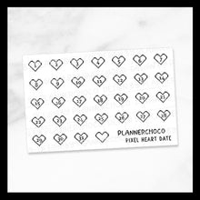 Load image into Gallery viewer, Pixel Heart / Date / Foiled