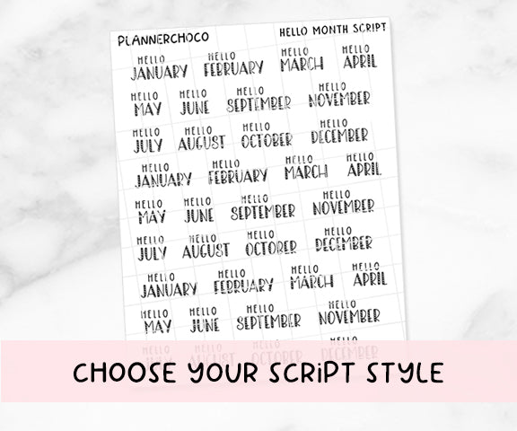 Hello Months Script – plannerchoco