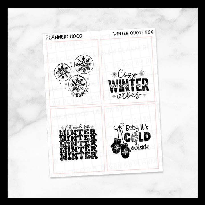 Winter / Quote Full Box 15.0 / Foiled
