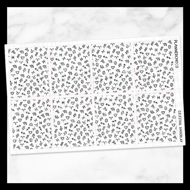 Zodiac Symbol / Underlay Box / Foiled