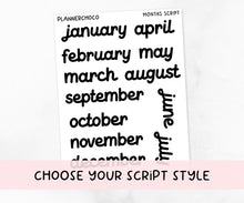 Load image into Gallery viewer, Large Months Script
