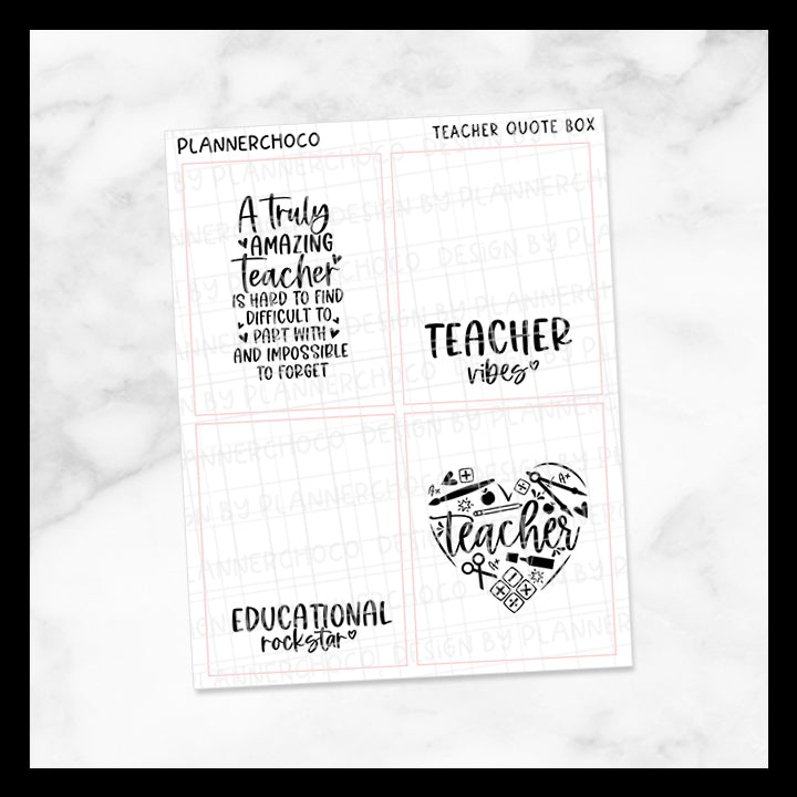 Teacher / Quote Full Box 3.0 / Foiled