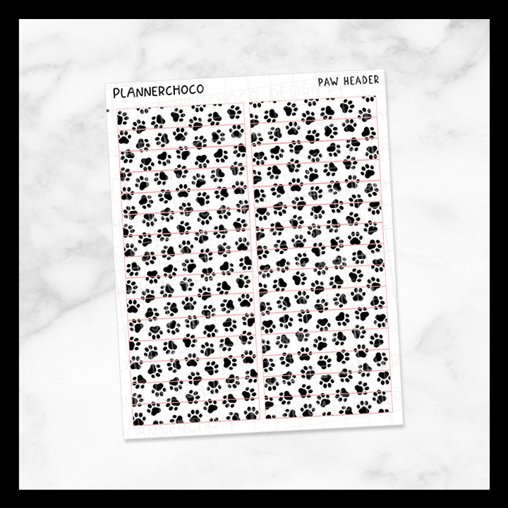 Paw / Header 1.0 / Foiled – plannerchoco