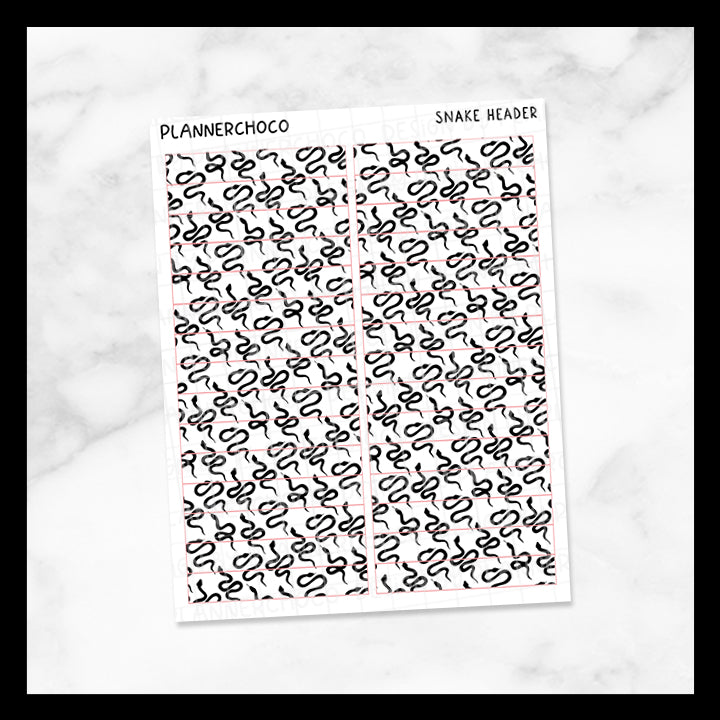 Snake / Header / Foiled – plannerchoco
