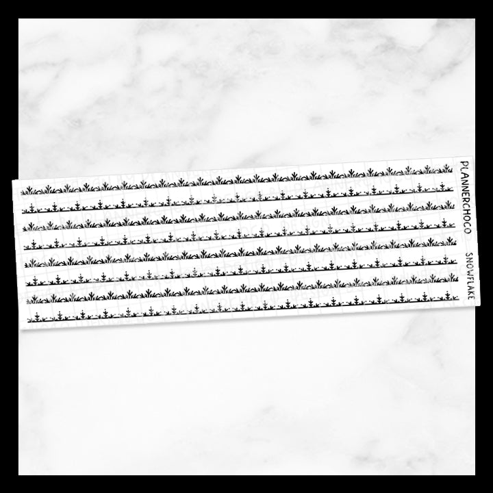 Snowflake / Half Divider Strip / Foiled