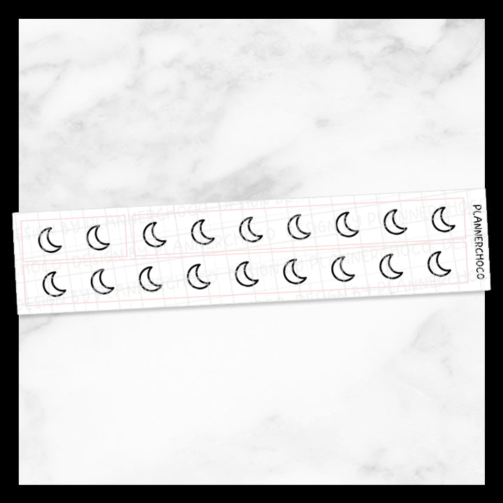 Moon / Lined Mini Washi / Foiled