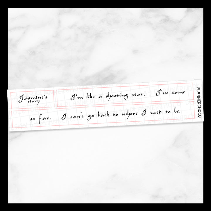 Jasmin / Quote Washi / Foiled