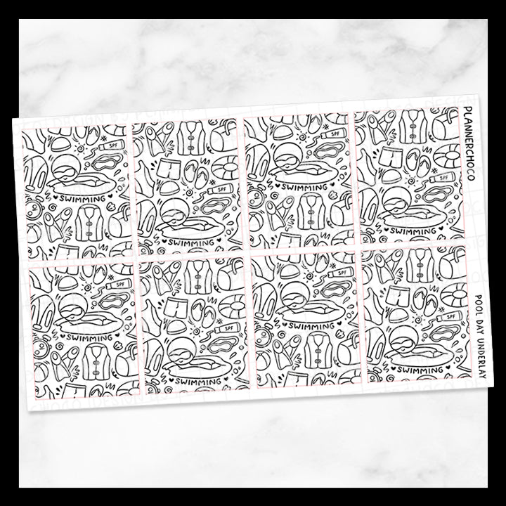 Pool Day / Doodle Underlay 2.0 / Foiled