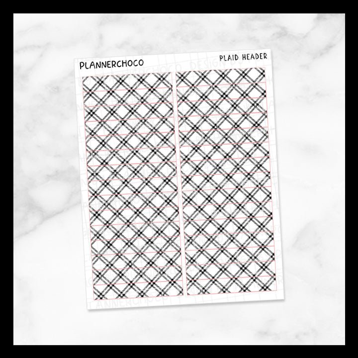 Plaid Pattern 4.0 / Header / Foiled