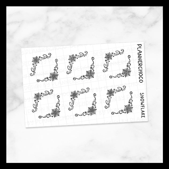 Snowflake / Swirl Corner / Foiled