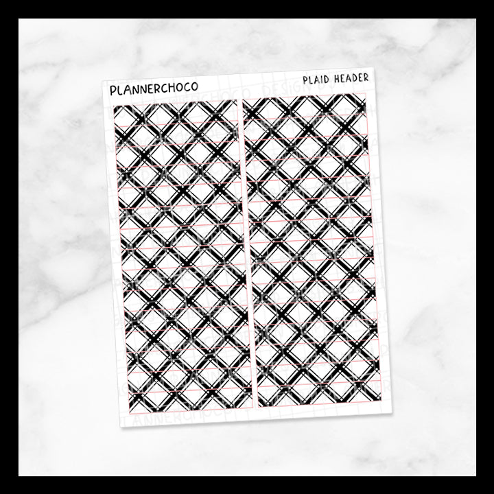 Plaid Pattern 3.0 / Header / Foiled