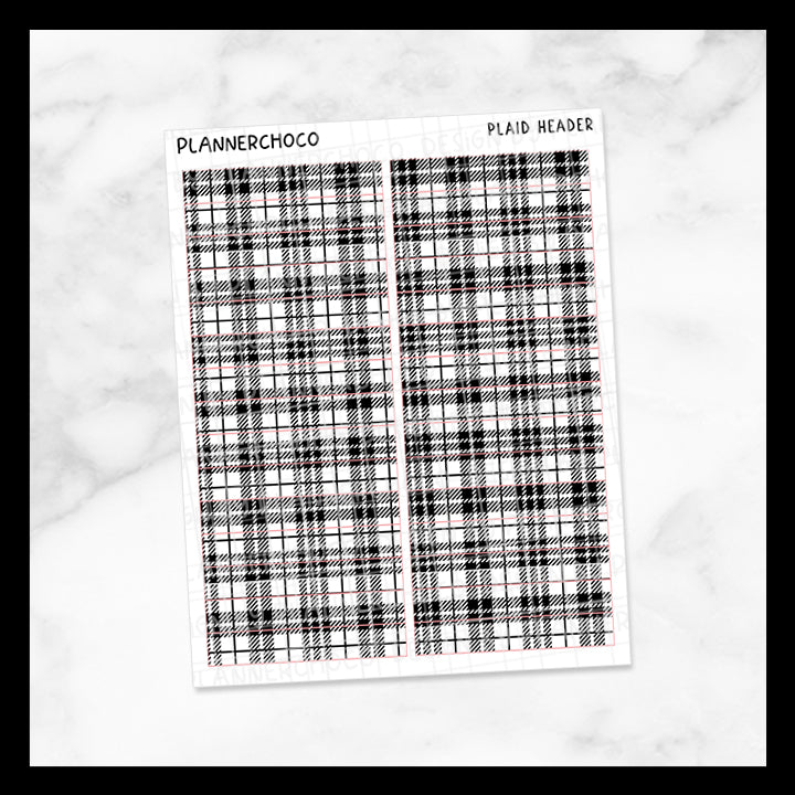 Plaid Pattern 2.0 / Header / Foiled