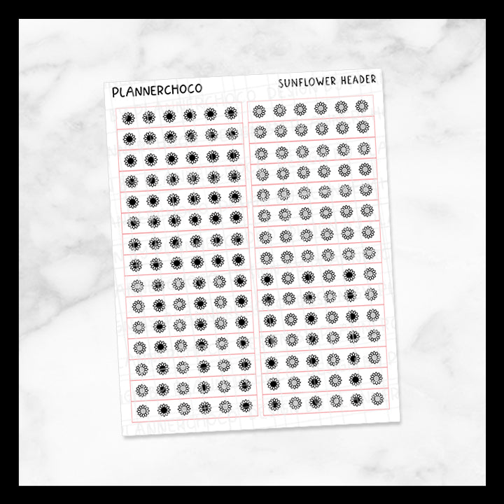 Sunflower / Solid Header / Foiled