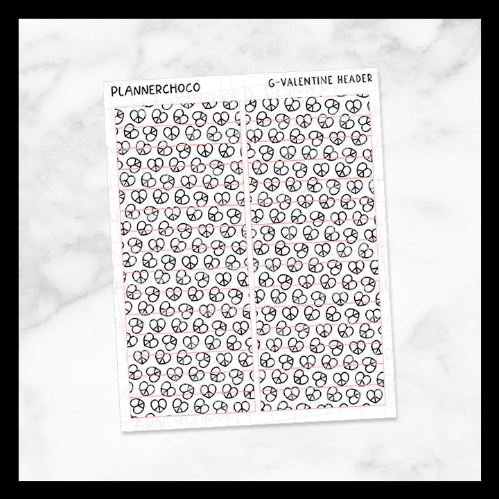 Peace Heart / Pattern Header / Foiled