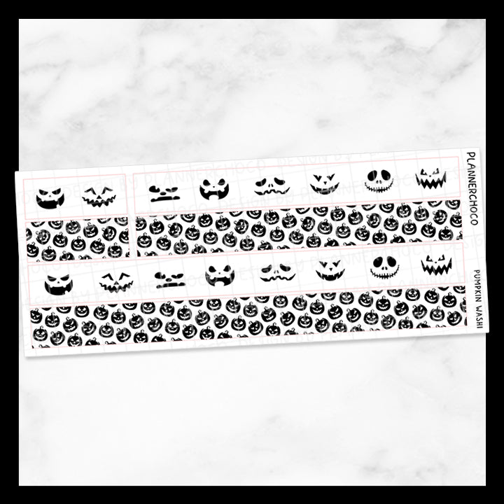 Spooky Pumpkin Face / Washi / Foiled