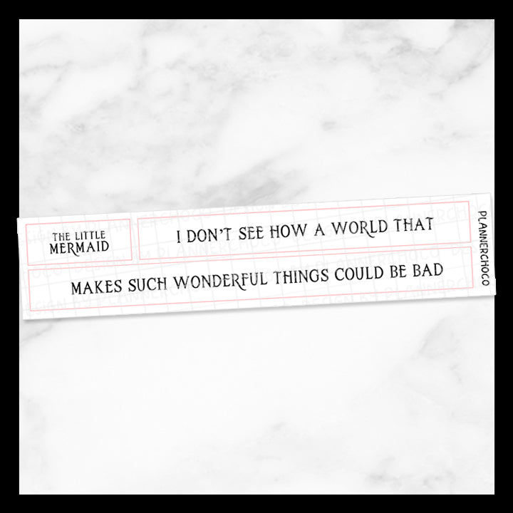 Ariel / Quote Washi / Foiled