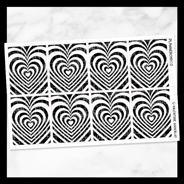 Hypnotic Heart / Pattern Underlay 2.0 / Foiled