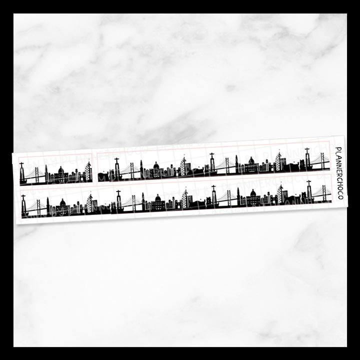 Portugal Skyline / Washi / Foiled