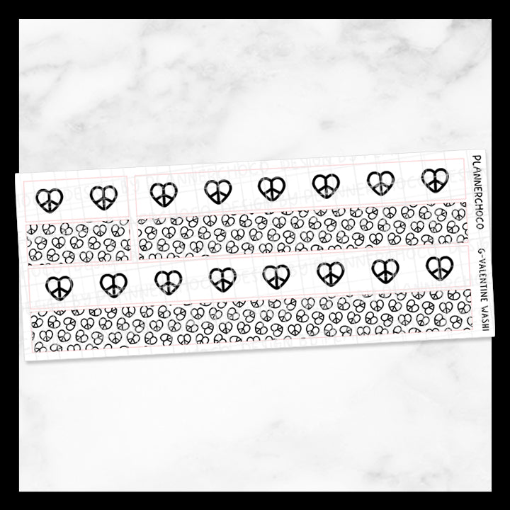 Peace Heart / Mini Washi / Foiled