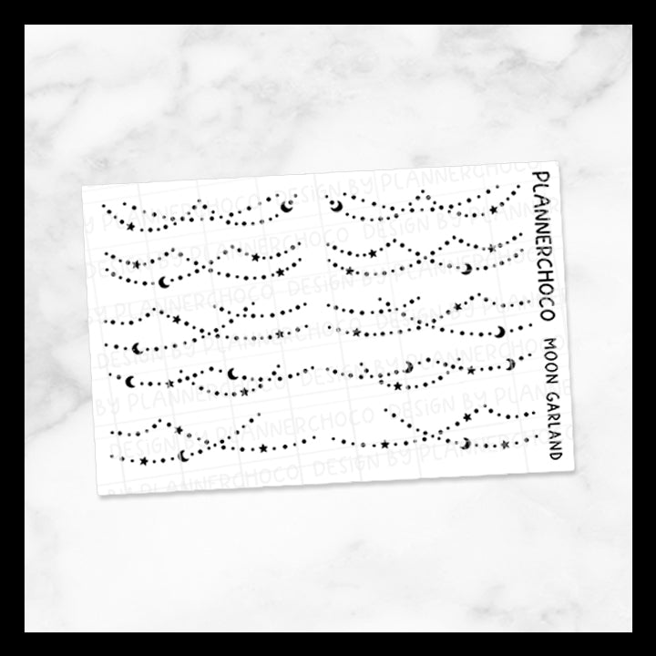 Moon / Double Garland / Foiled