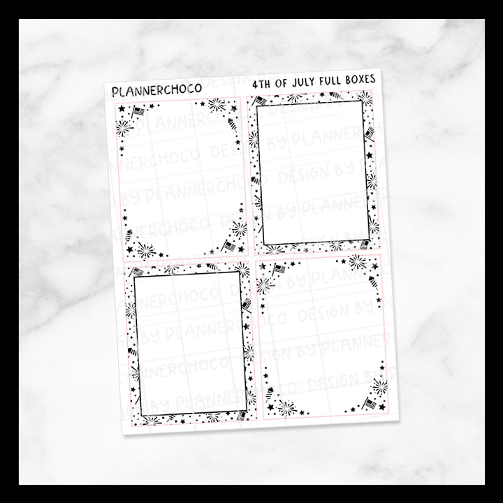 4th of July / Confetti Full Box 1.0 / Foiled – plannerchoco