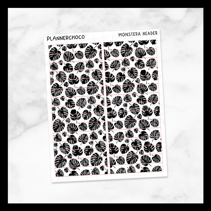 Monstera / Header / Foiled – plannerchoco