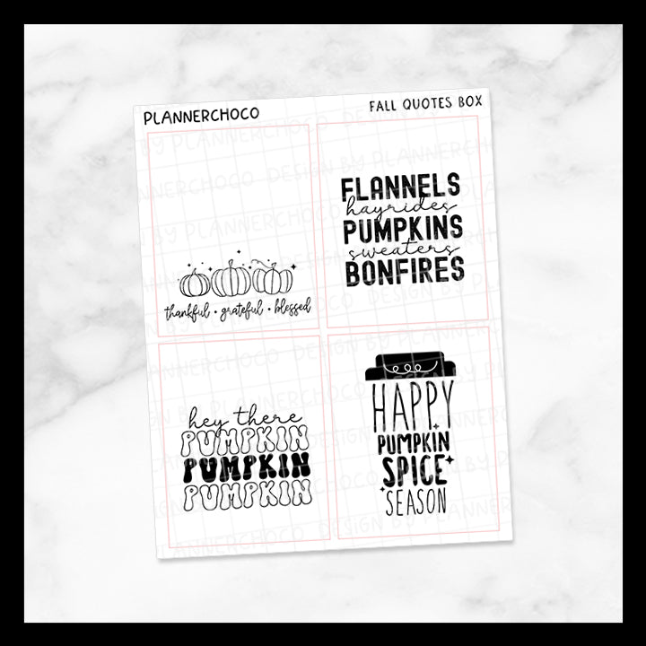 Fall / Quote Full Box 15.0 / Foiled