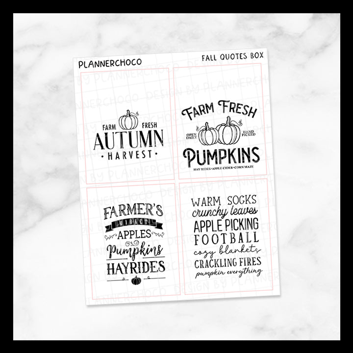 Fall Farmhouse / Quote Box 2.0 / Foiled