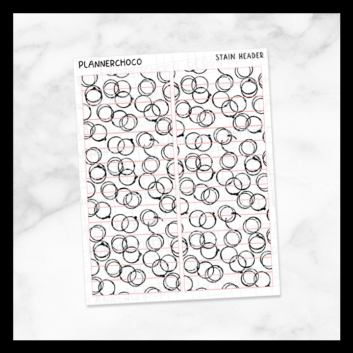 Coffee Stain / Pattern Header / Foiled – plannerchoco