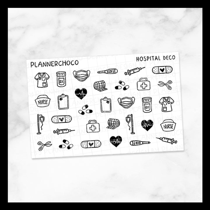 Hospital / Deco Set / Foiled