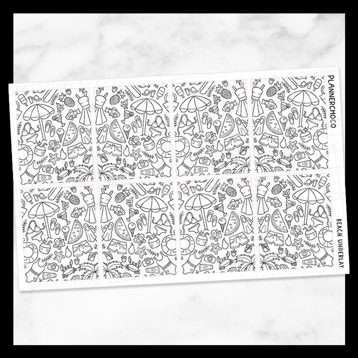 Beach / Doodle Underlay 2.0 / Foiled