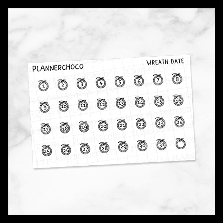Wreath / Date / Foiled