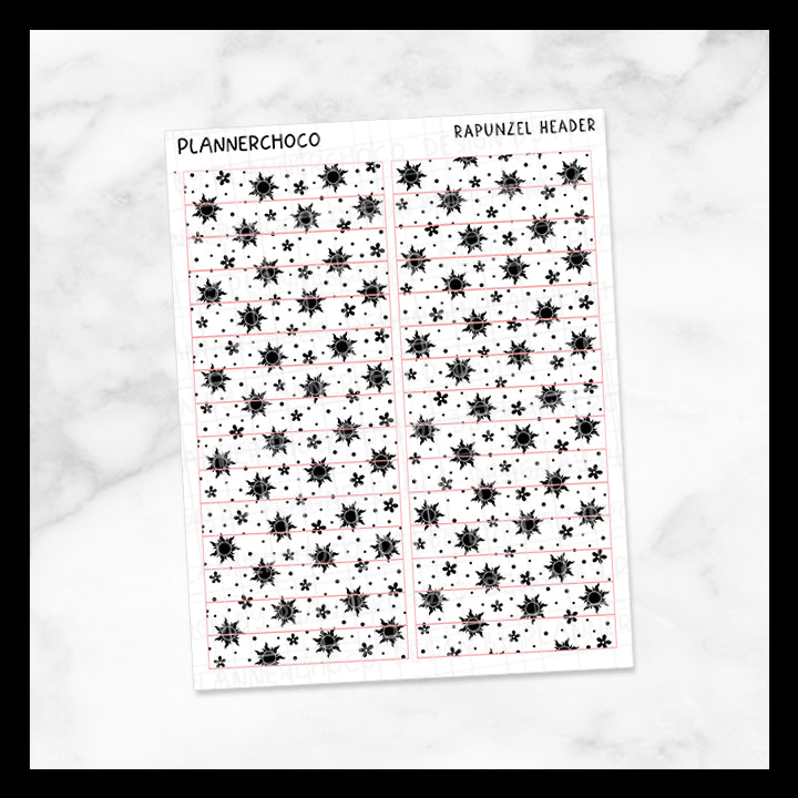 Rapunzel / Pattern Header / Foiled