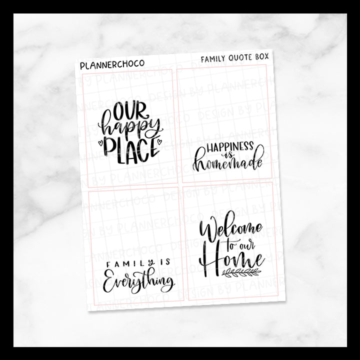 Family / Quote Full Box / Foiled