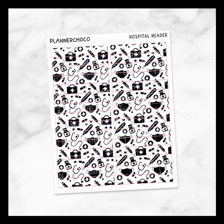 Hospital / Pattern Header 1.0 / Foiled