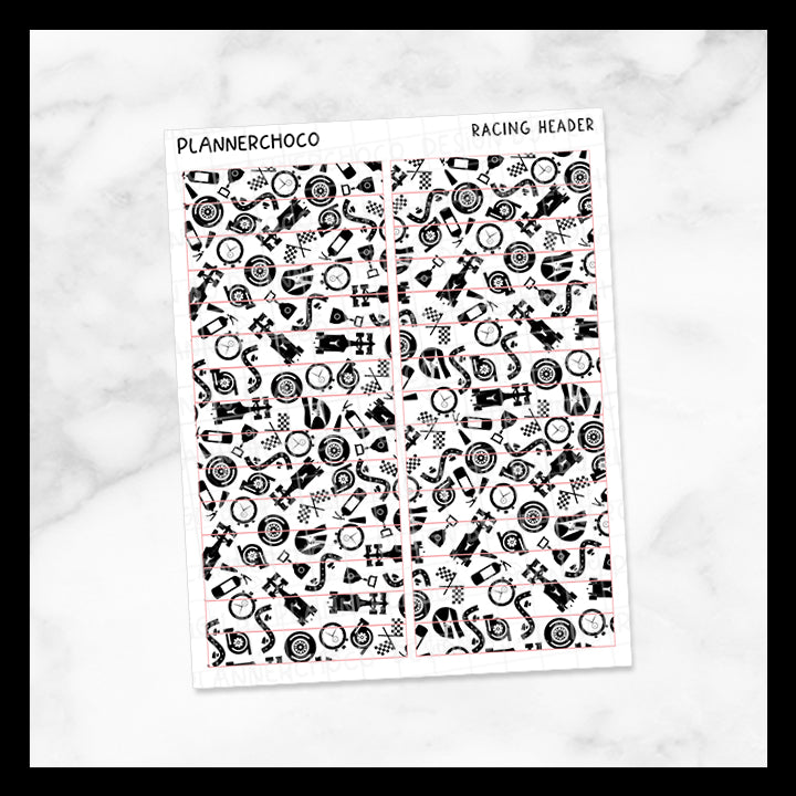 Racing / Pattern Header 1.0 / Foiled