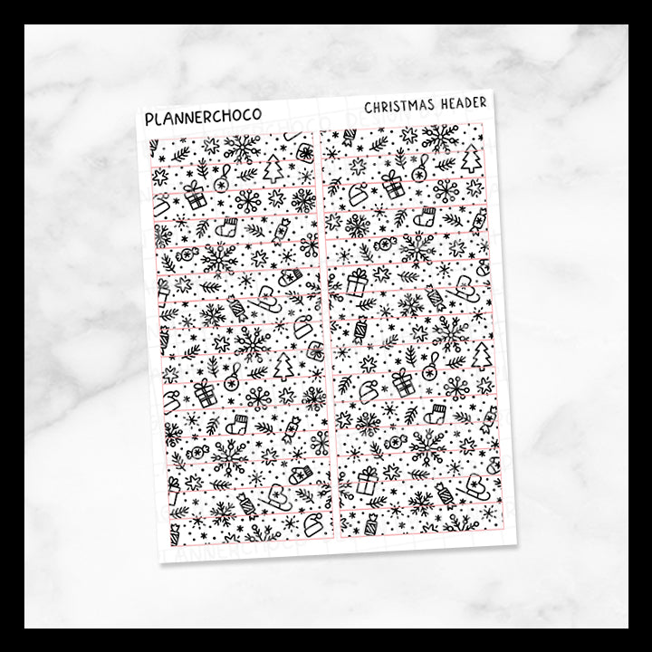 Christmas / Pattern Header 1.0 / Foiled