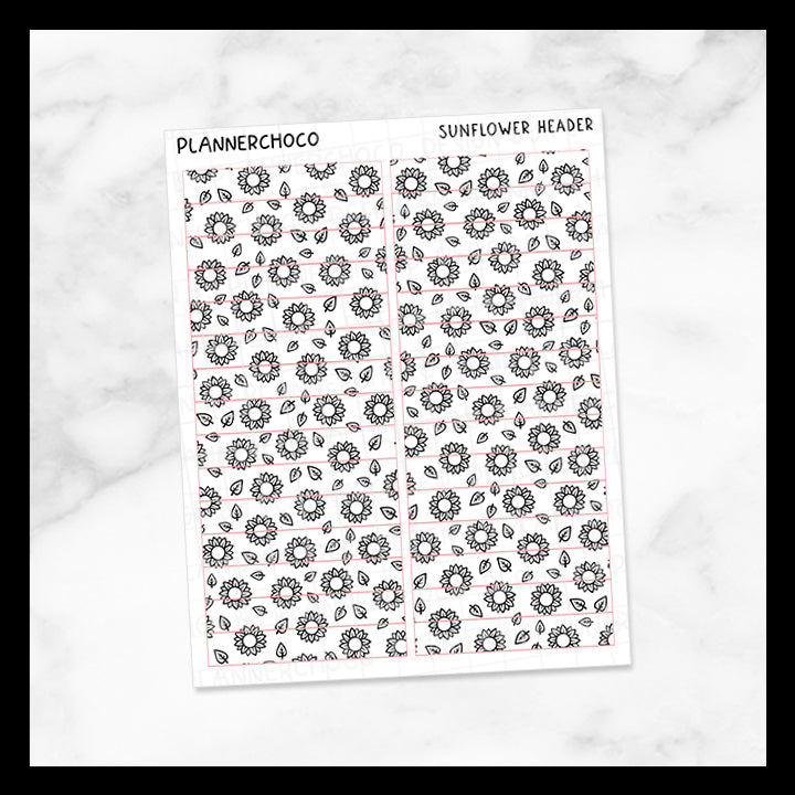 Sunflower / Pattern Header 3.0 / Foiled