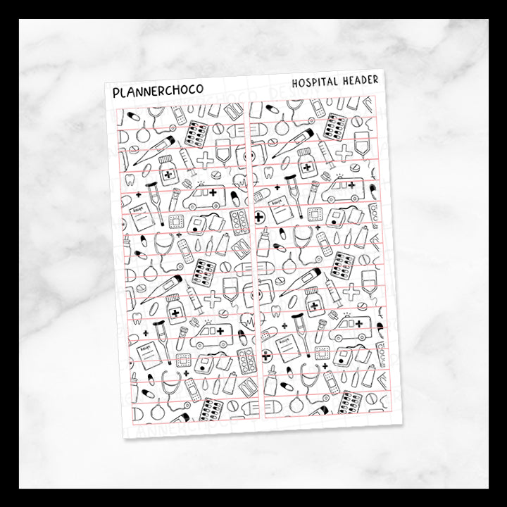 Hospital / Pattern Header 3.0 / Foiled