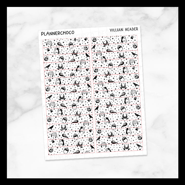 Villain / Confetti Header / Foiled