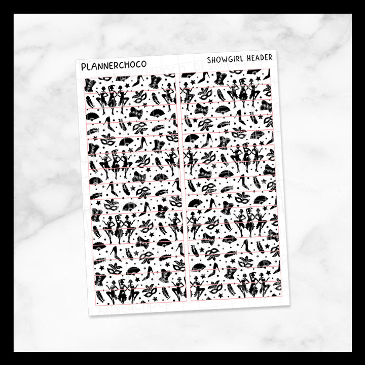 Showgirl / Pattern Header / Foiled – plannerchoco