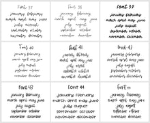 Load image into Gallery viewer, Months Script
