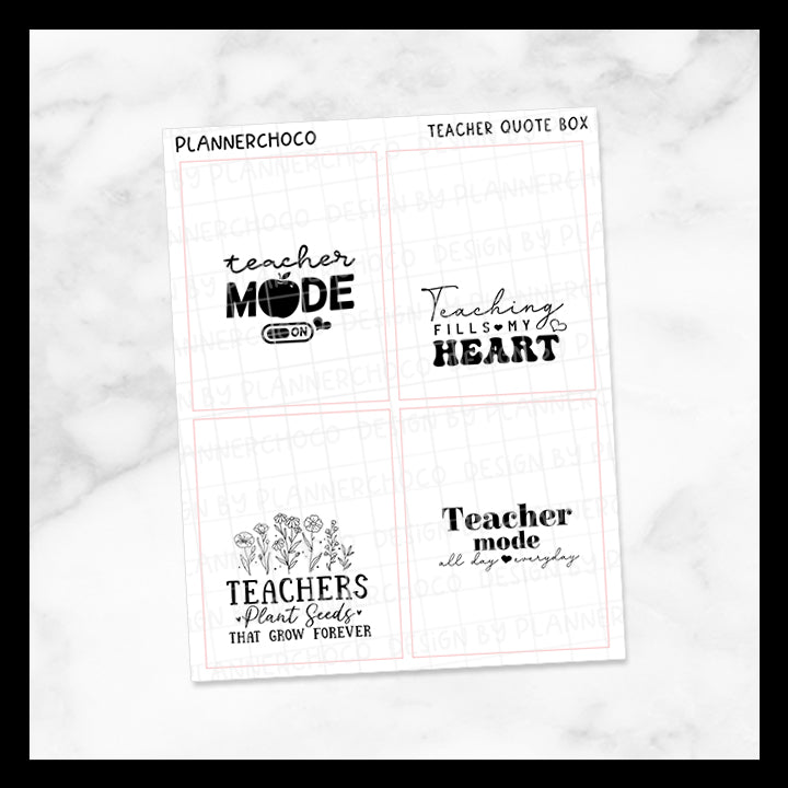 Teacher / Quote Full Box 11.0 / Foiled