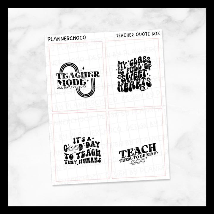 Teacher / Quote Full Box 12.0 / Foiled